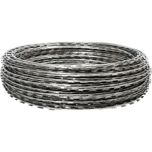 Silver Electric Fence Razor Wire